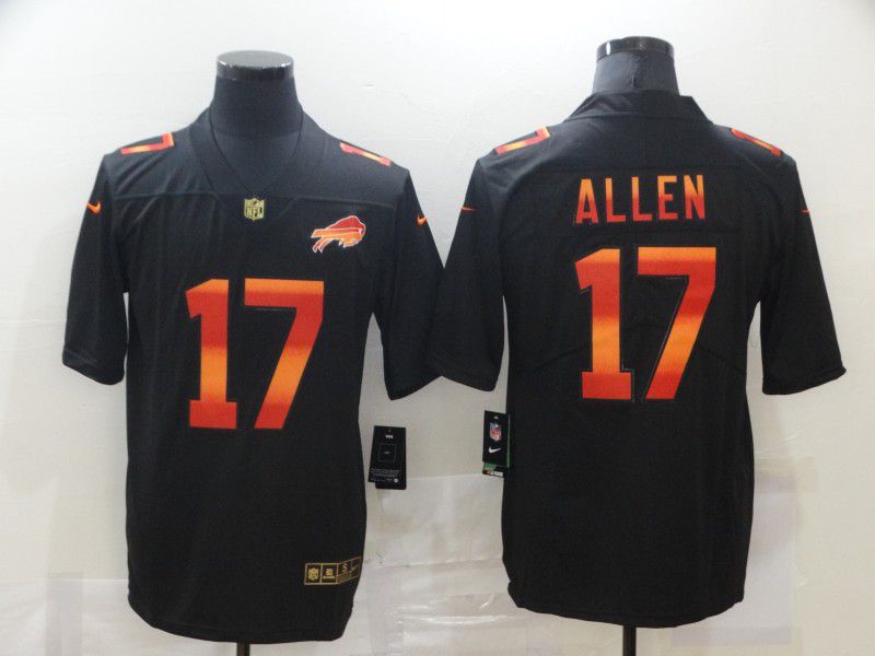 Men Buffalo Bills #17 Allen Black colorful 2021 Nike NFL Jersey->oakland raiders->NFL Jersey